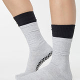 Double Cuff Crew Grip Sock