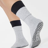 Double Cuff Crew Grip Sock