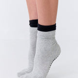 Double Cuff Crew Grip Sock