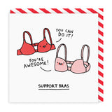 Support Bras Square Greeting Card (886)