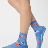 Orange Toss Ankle Grip Sock
