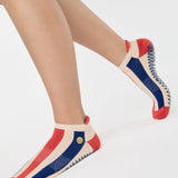 Stripes Smiley Full Foot Grip Sock