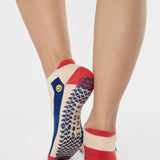 Stripes Smiley Full Foot Grip Sock