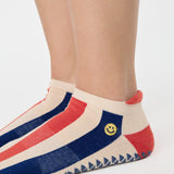 Stripes Smiley Full Foot Grip Sock