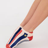 Stripes Smiley Full Foot Grip Sock