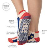 Stripes Smiley Full Foot Grip Sock