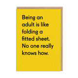 Folding a Fitted Sheet Greeting Card (3549)